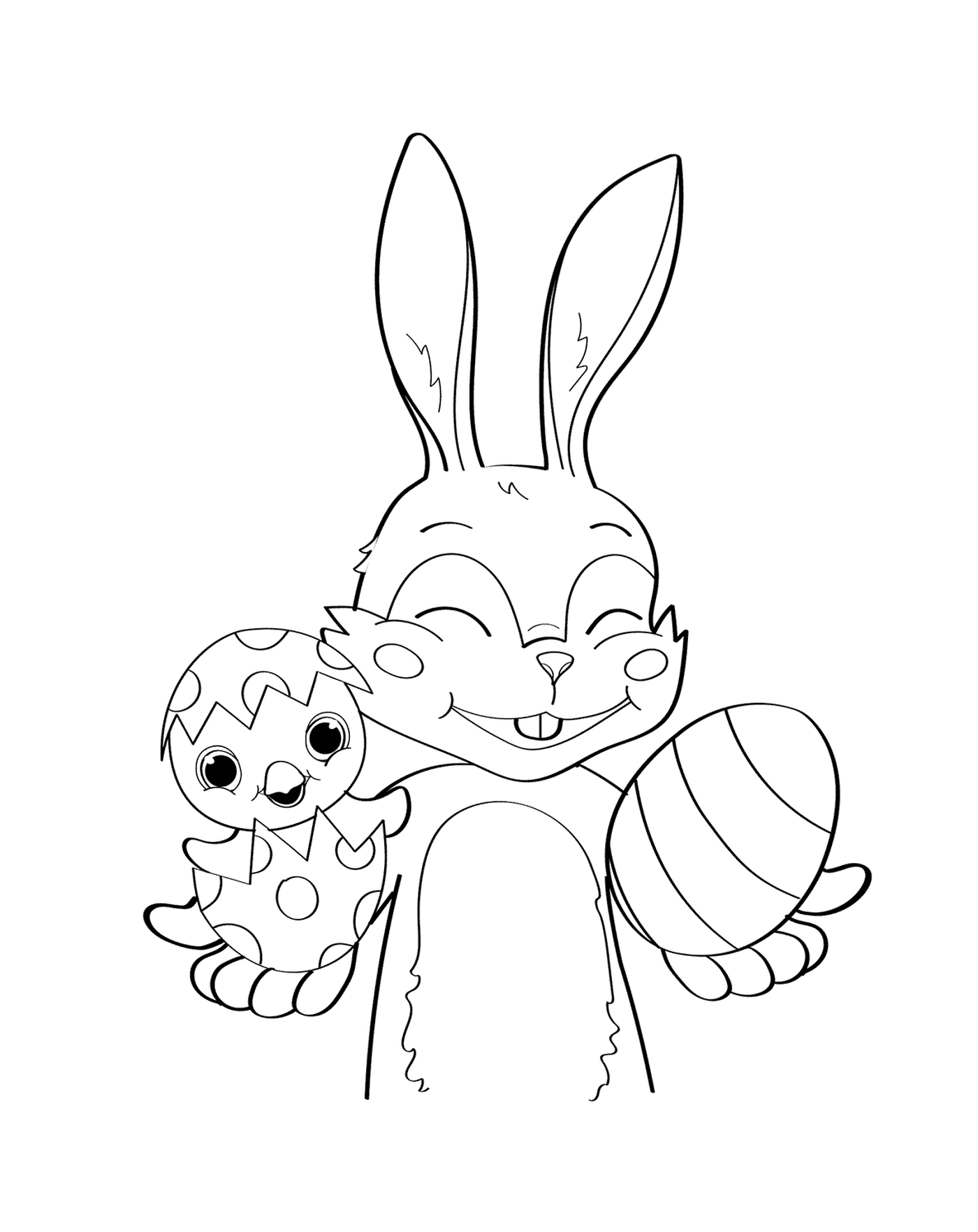  Пасхальный кролик, держащий яйцо Кокомелона 