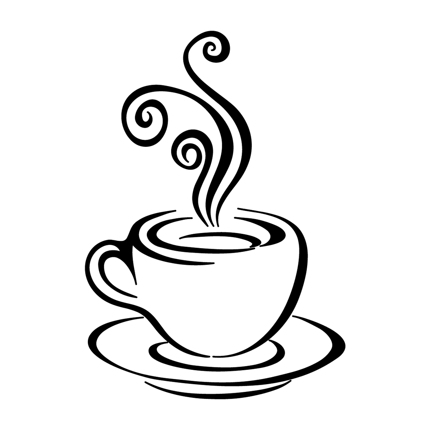 Una taza de café simple con vapor 