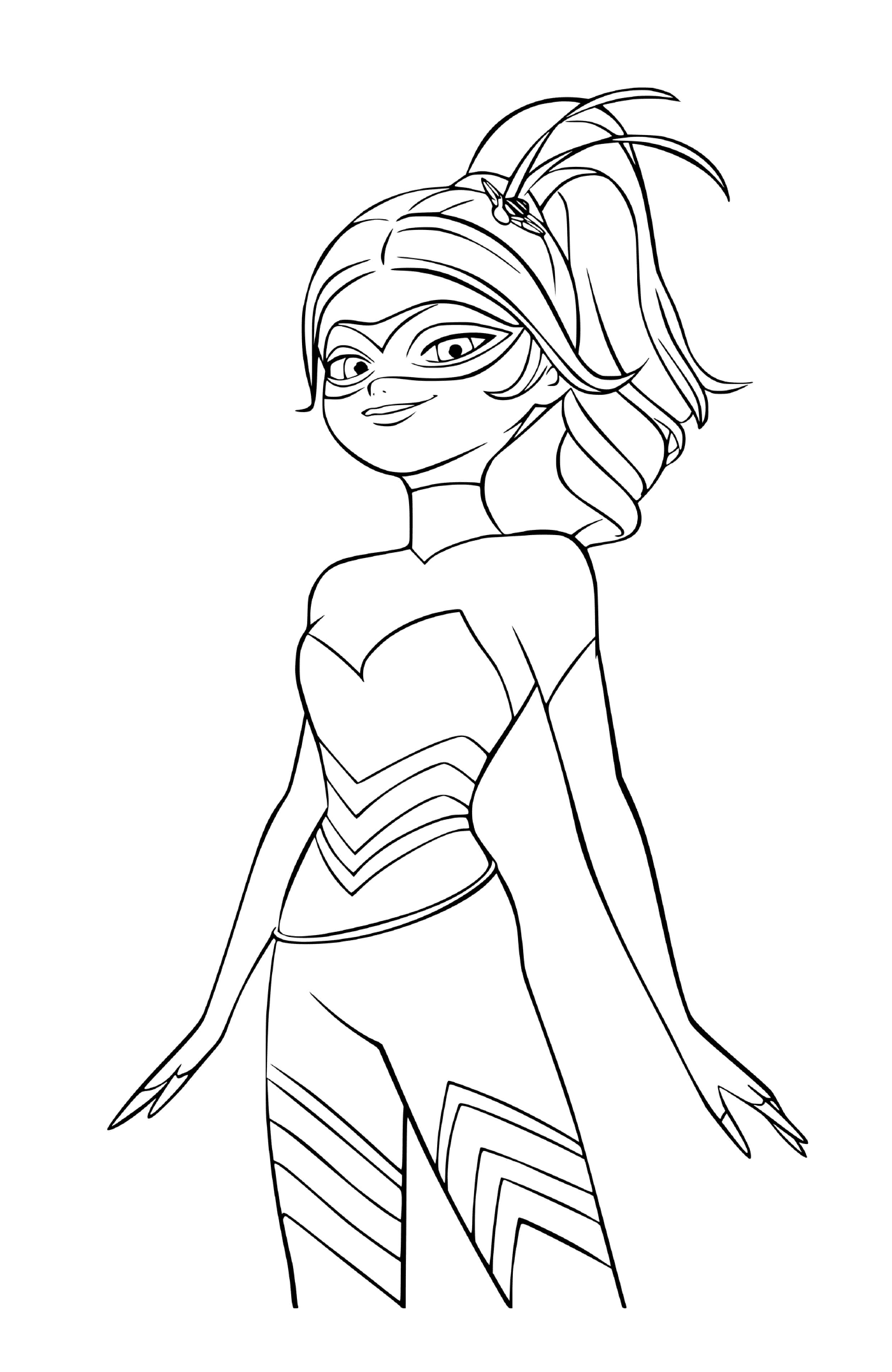  Miraculous Ladybug Queen Bee or Chloe to color 
