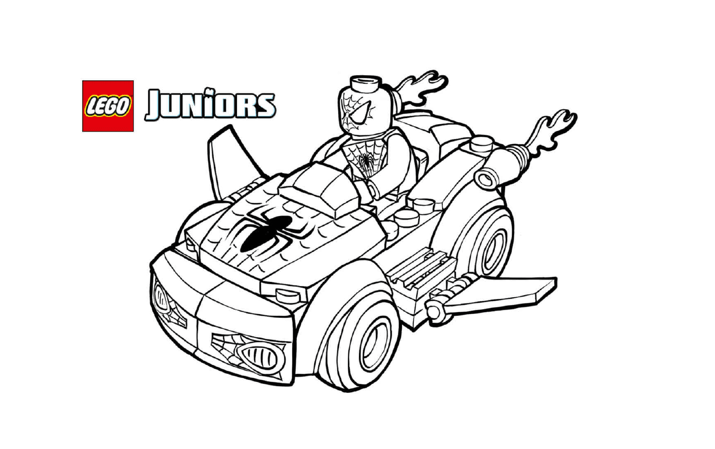  Лего Спайдер-Мужчина водит машину Лего 