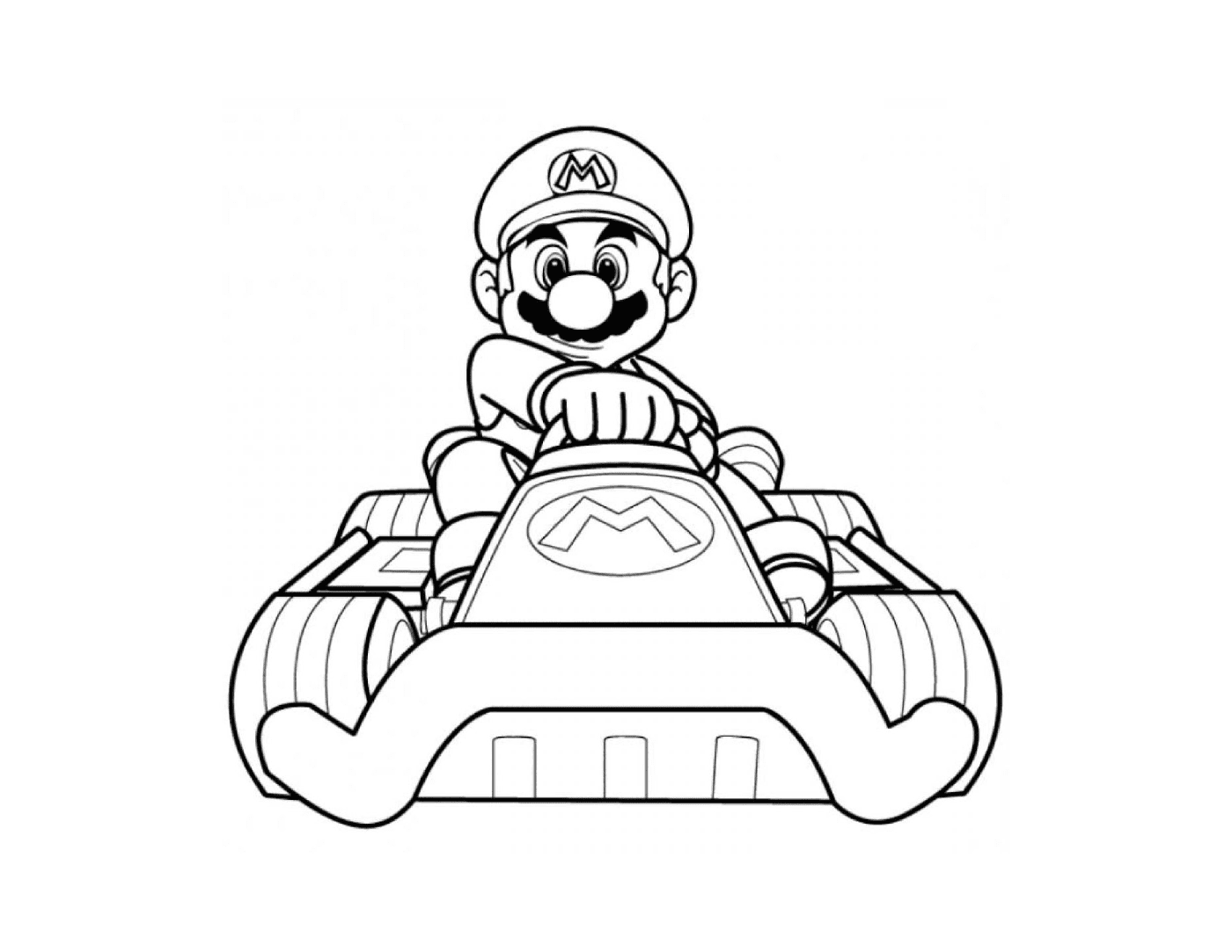 Марио Карт Уи со своей цветной машиной 