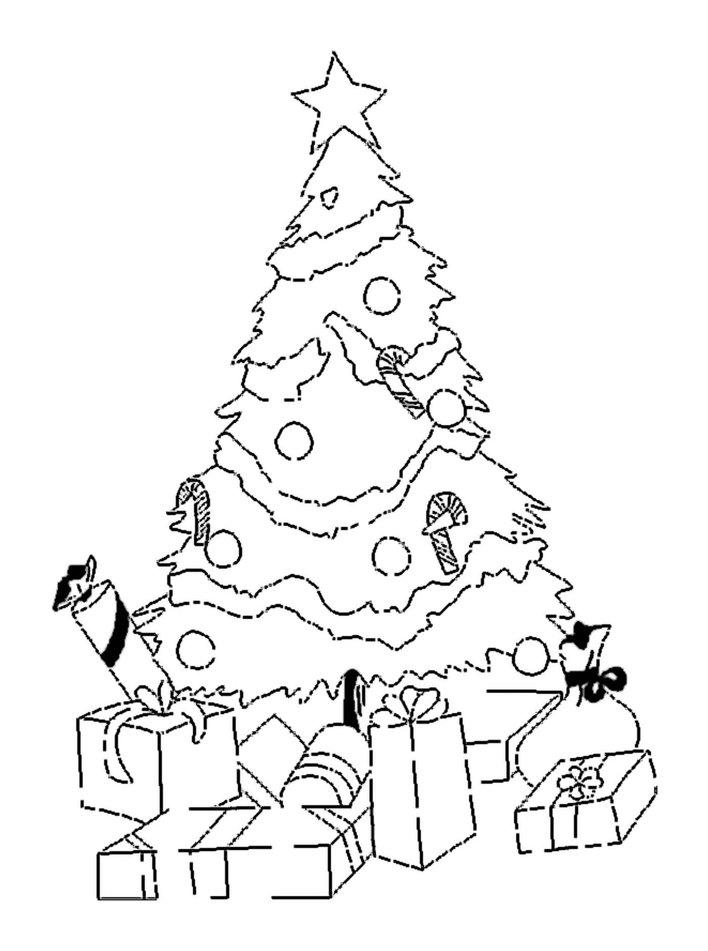  Christmas tree with gifts 