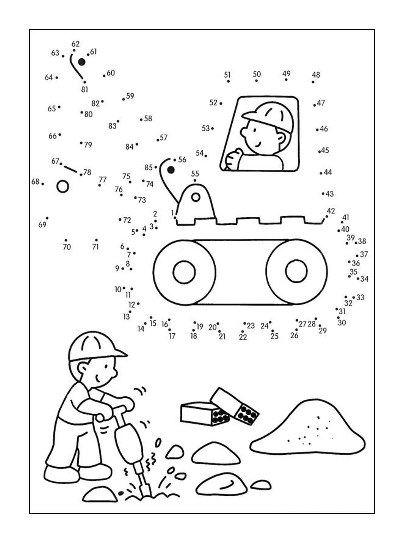  Building worker and bulldozer 