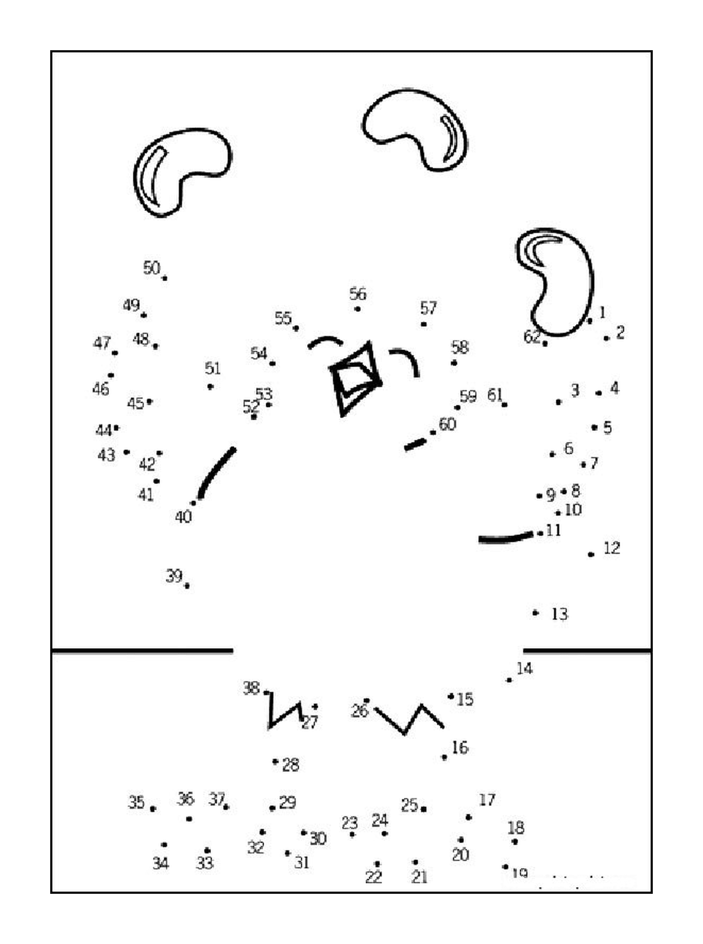  Conjunto de puntos para conectar con cometas 