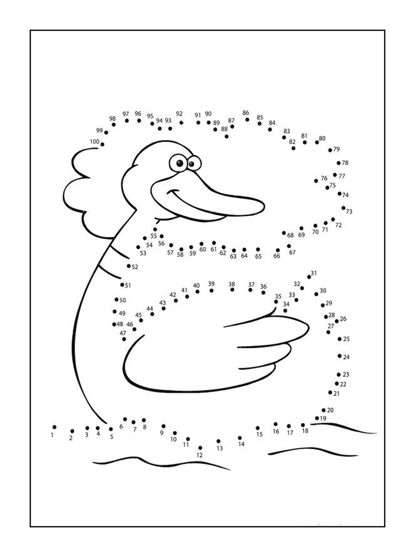  Worksheet to connect and color with a duck 