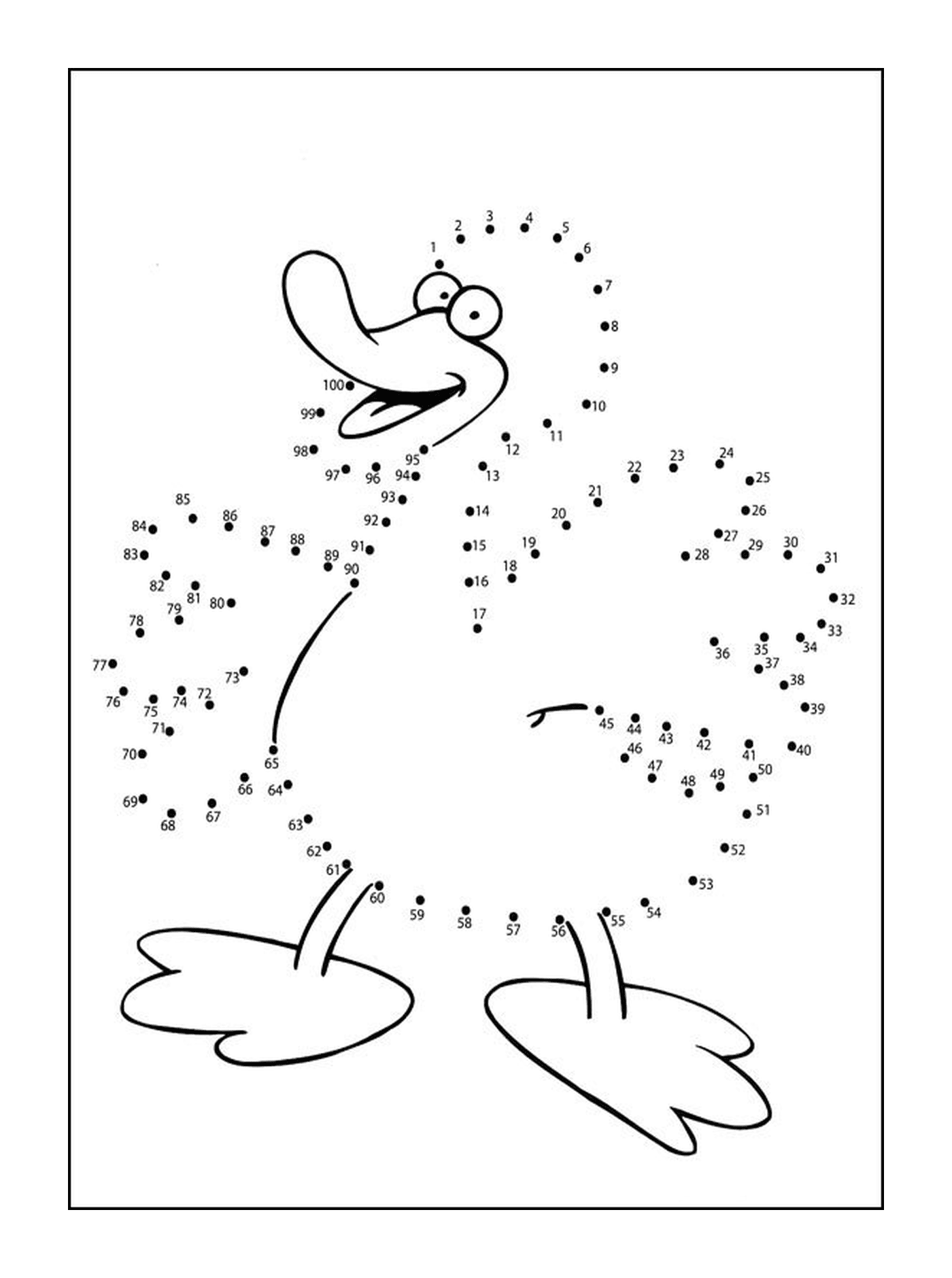  Conjunto de puntos para conectar con un avestruz para niños 