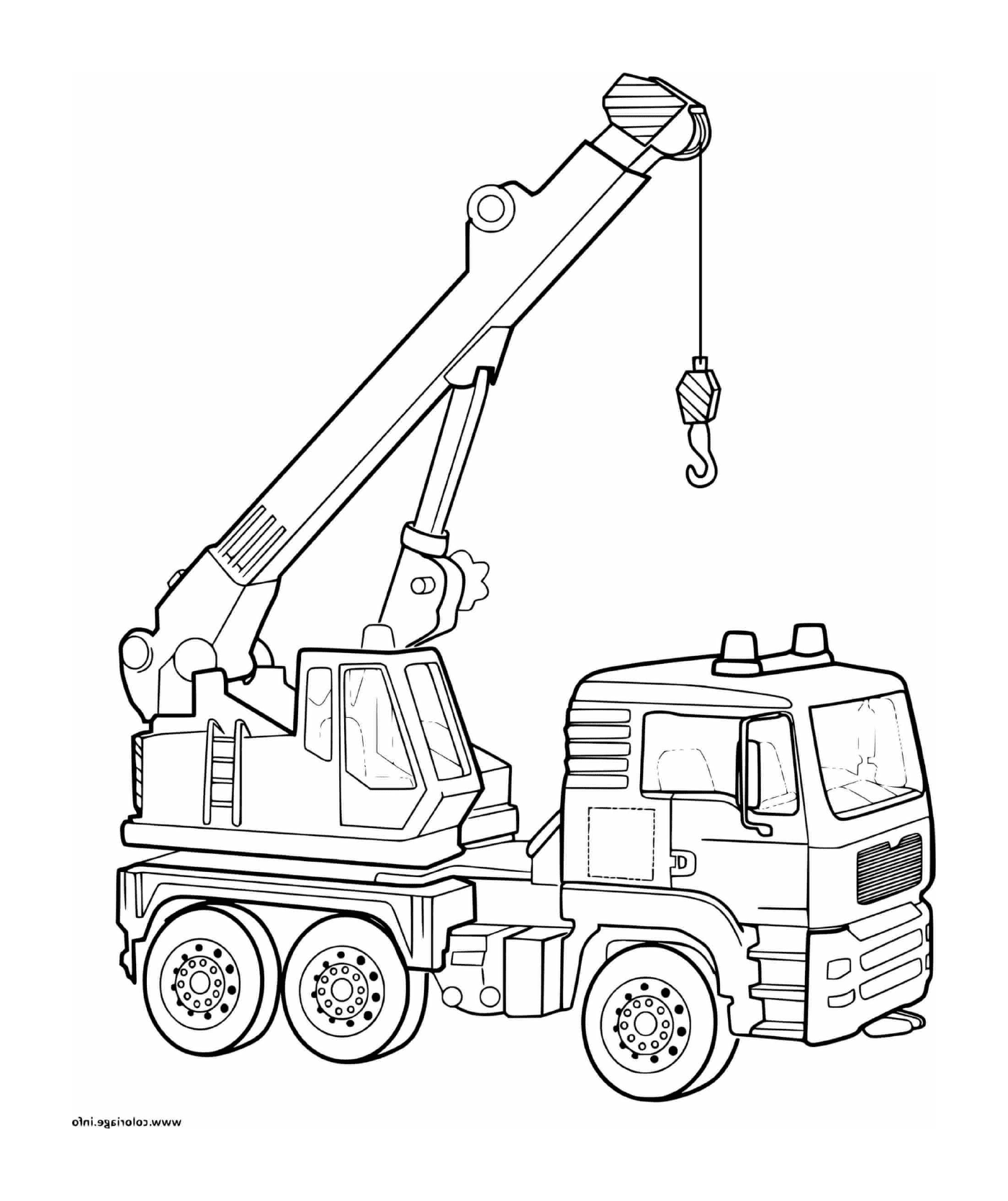  A crane truck used on a construction site 