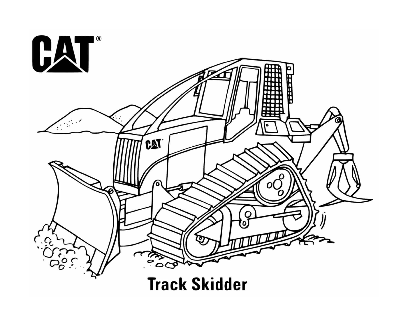  Construction equipment: a track skidder 