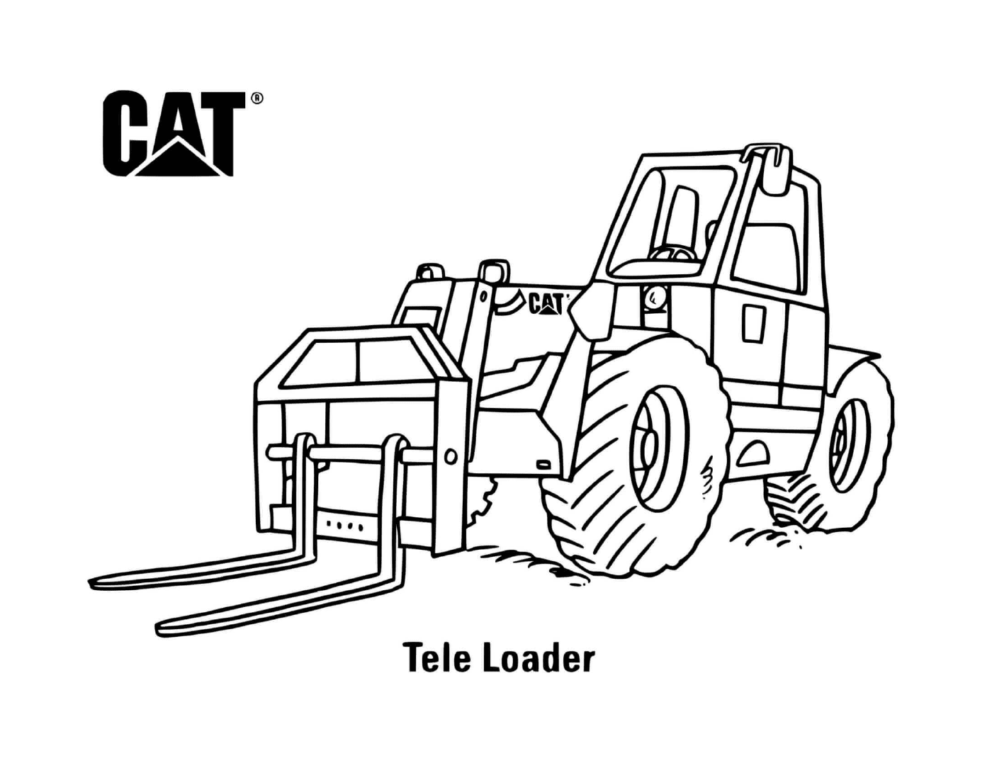  CAT telescopic loader used on a construction site 
