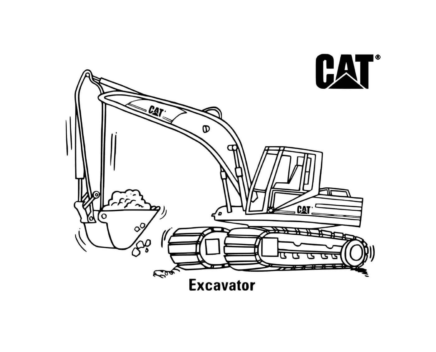  Camión excavador CAT utilizado para excavación 