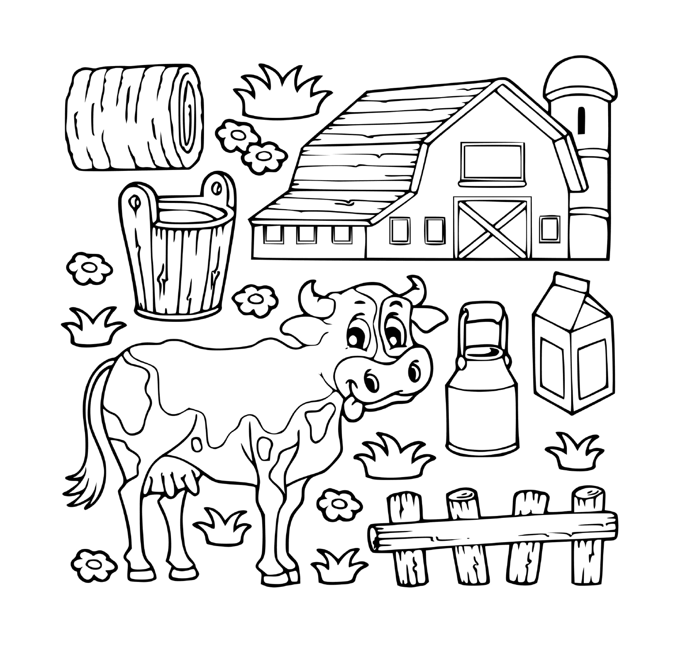  Milchkuh auf einem Bauernhof 