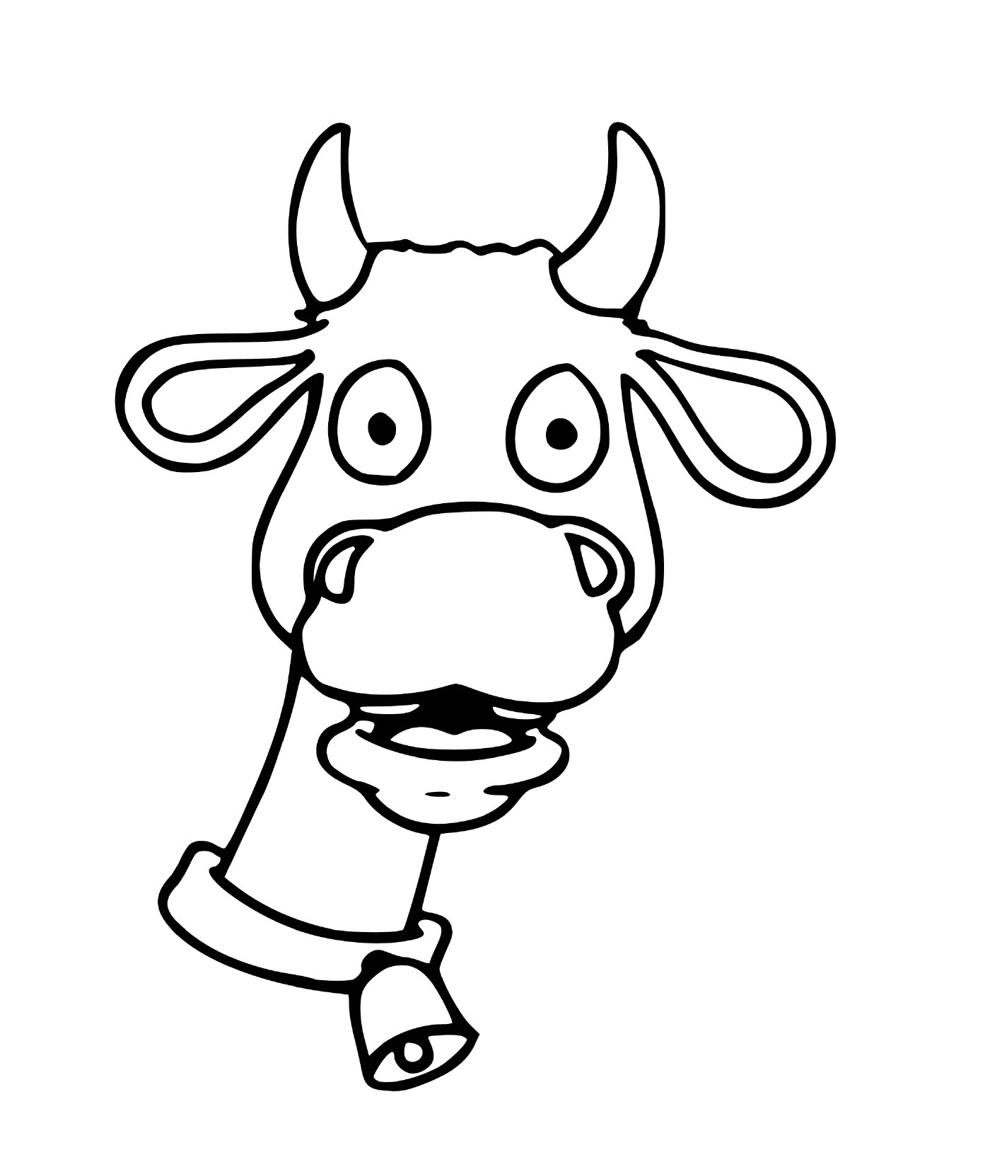  Testa di mucca con campana 