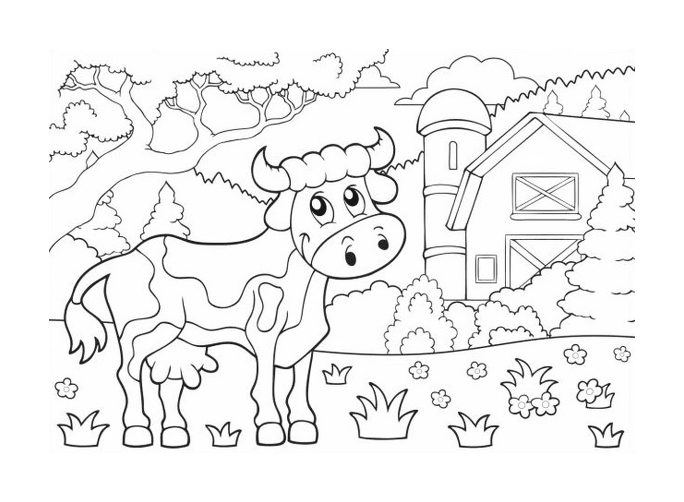  Animal farm, cow 