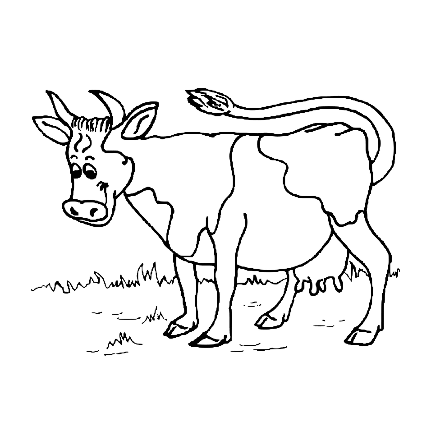  Счастливая корова на ферме 