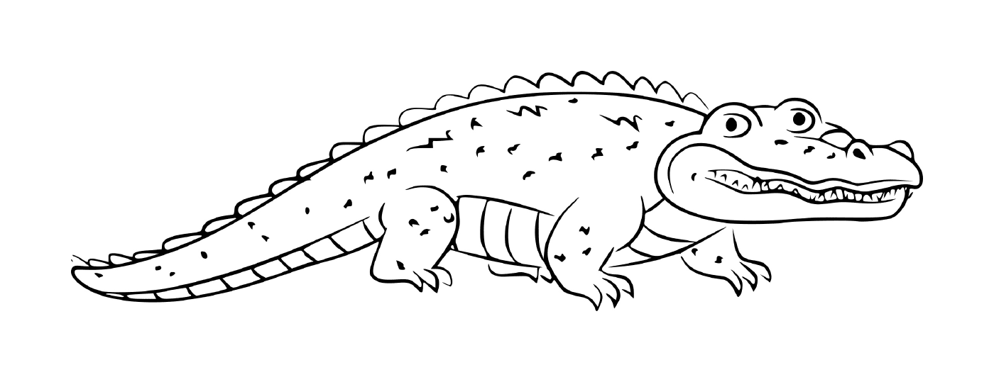Un coccodrillo alligatore con un aspetto vicino all'iguana