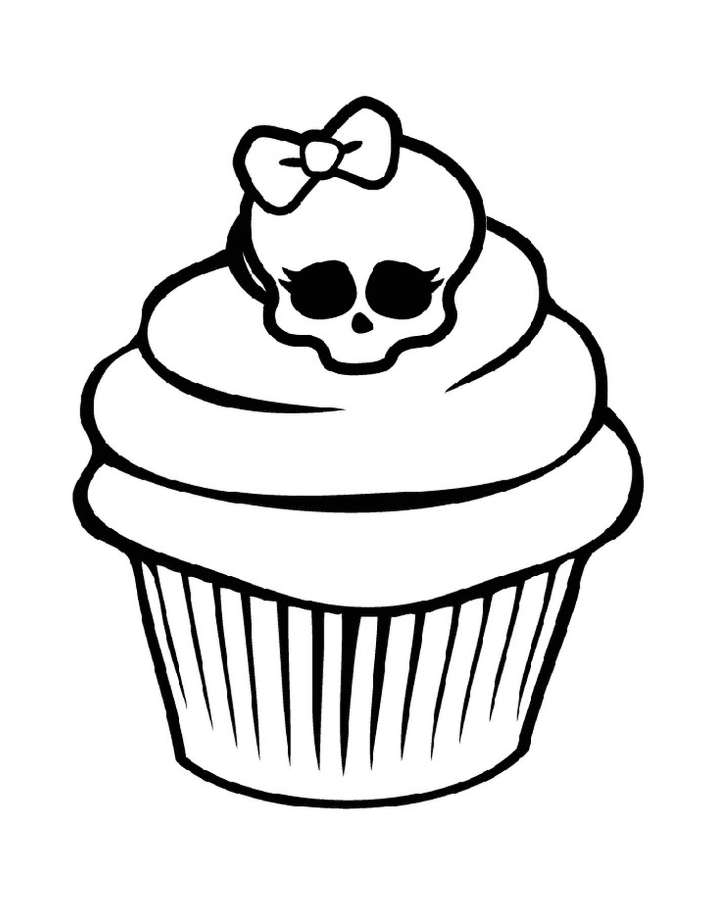  A skull-shaped Monster High cupcake 