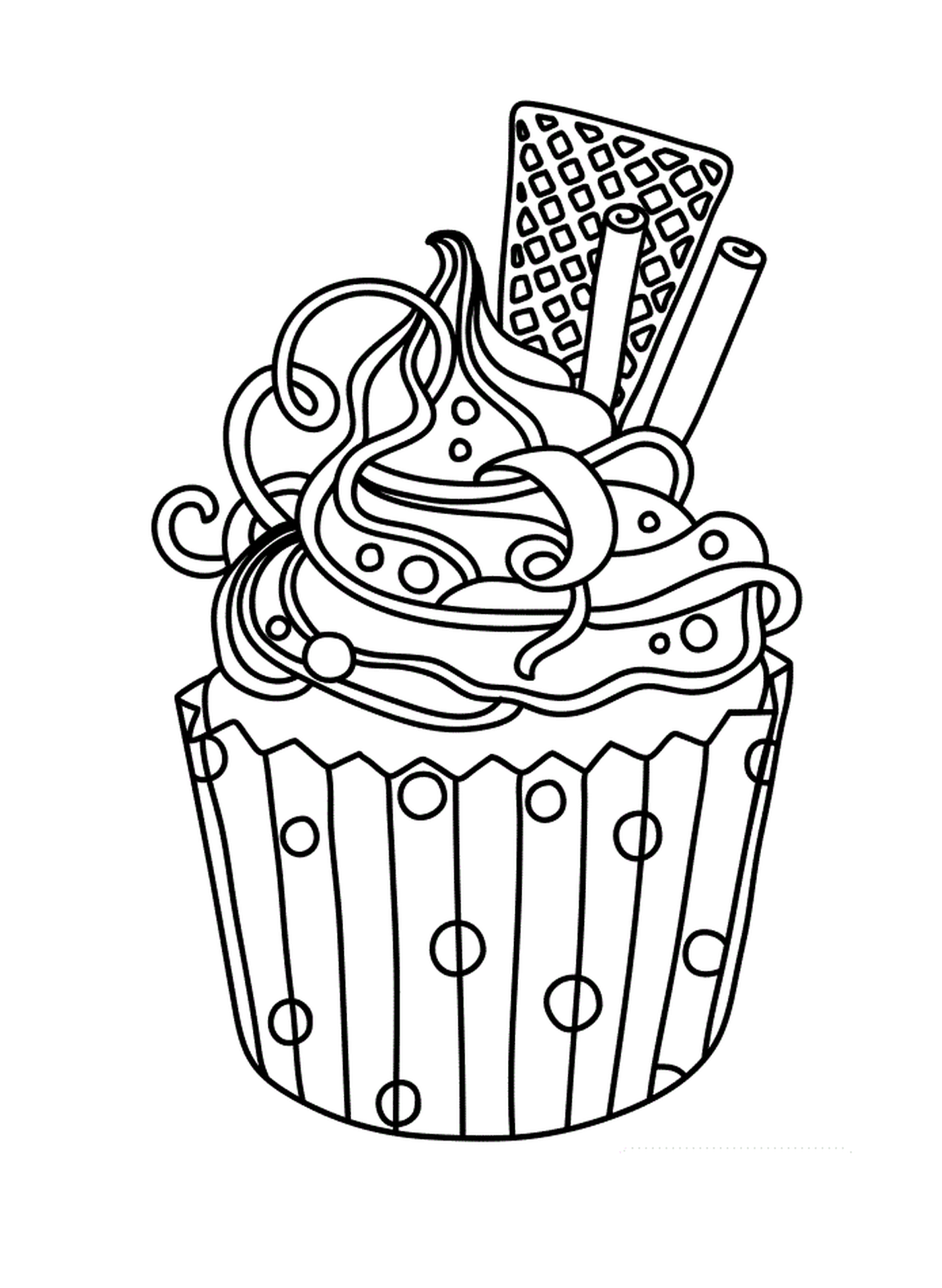  A coloured cupcake 
