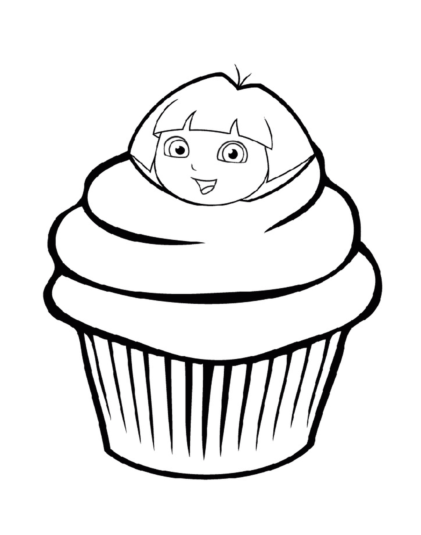  Ein Cupcake von Dora, dem Entdecker 