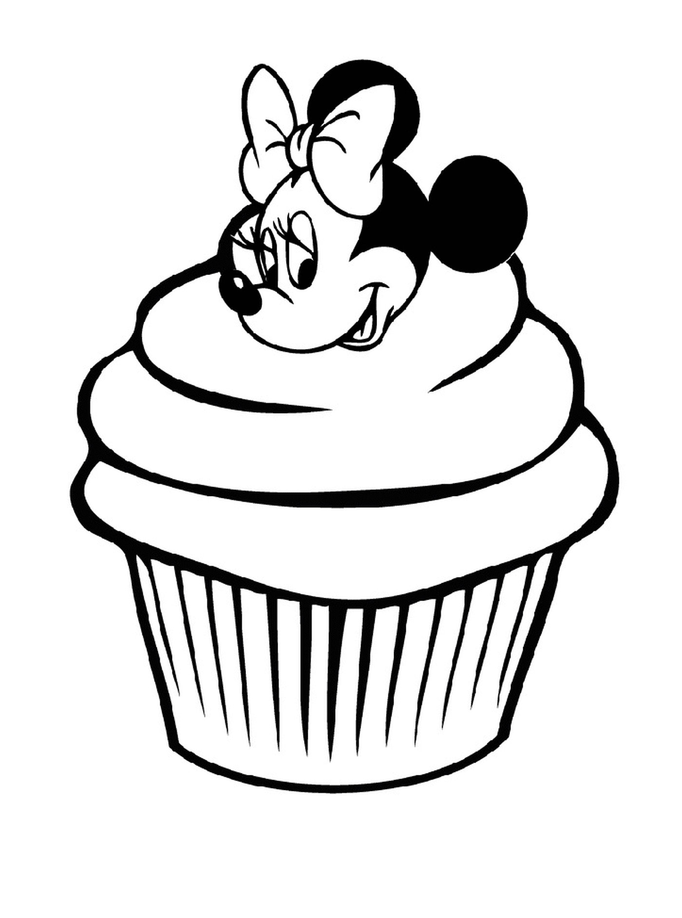  A Minnie Mouse cupcake from Disney 