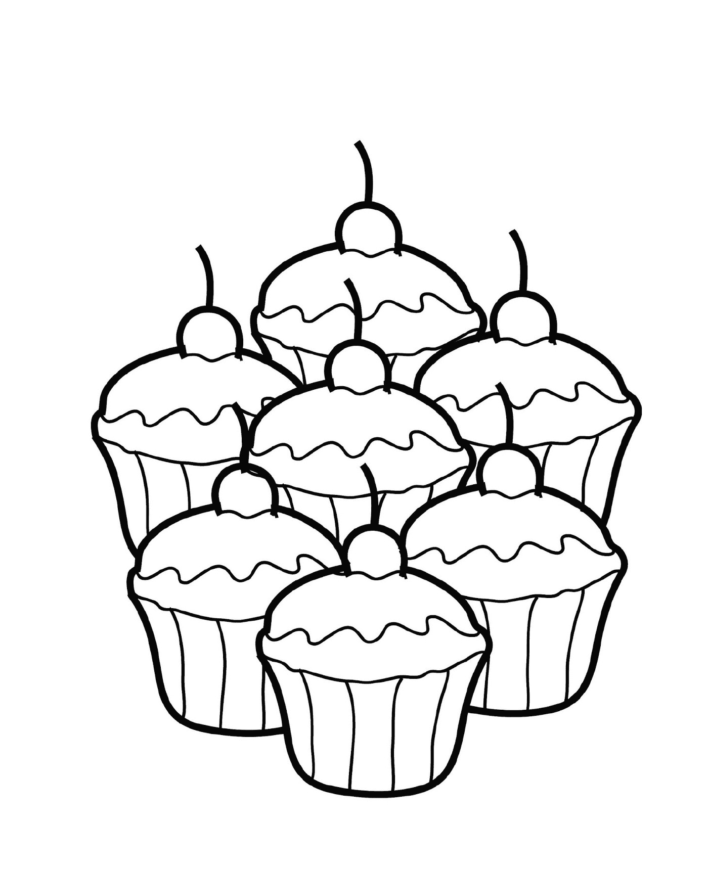  Vier Cupcakes zusammen 