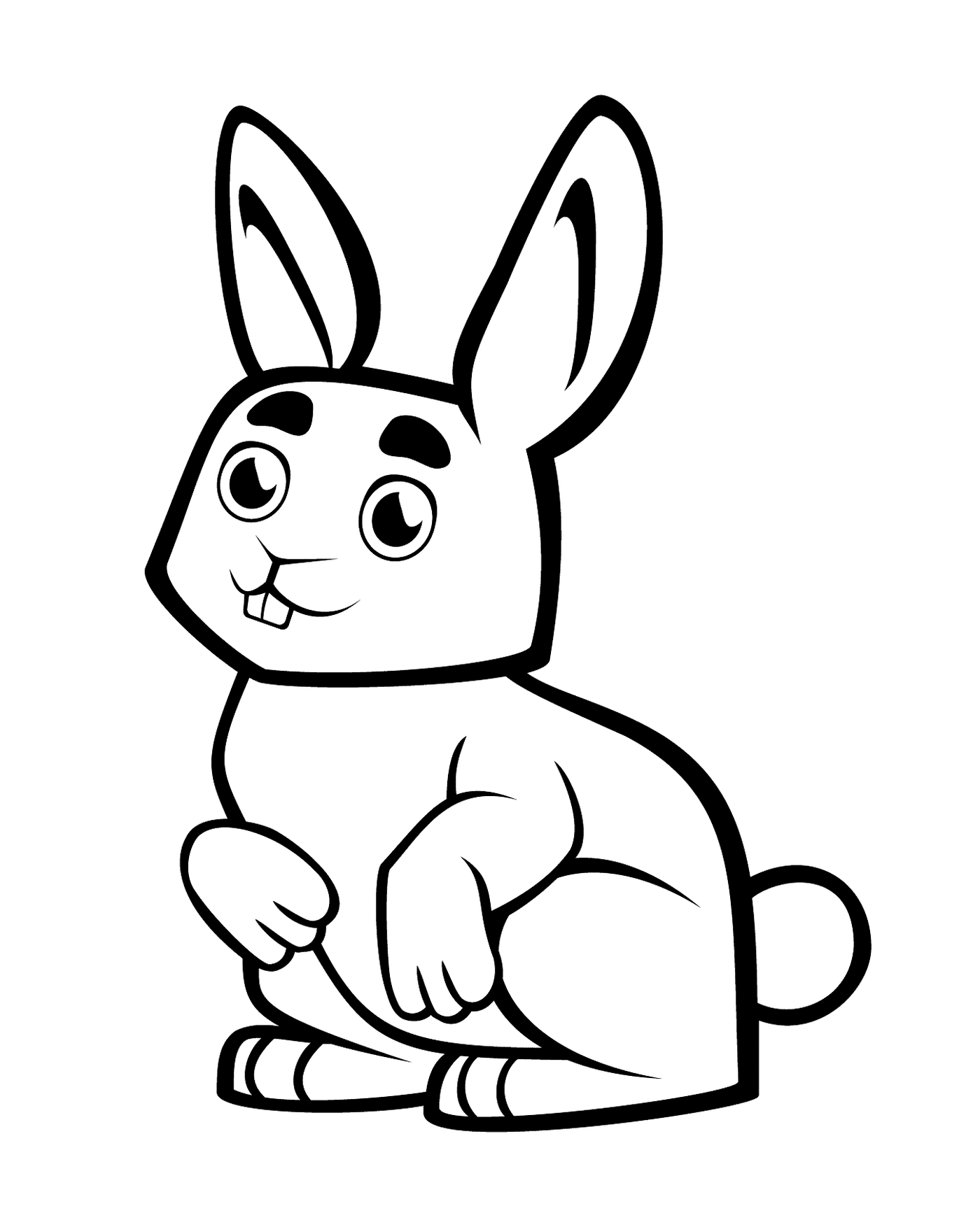  ein süßes kleines Kaninchen mit einer Karotte 