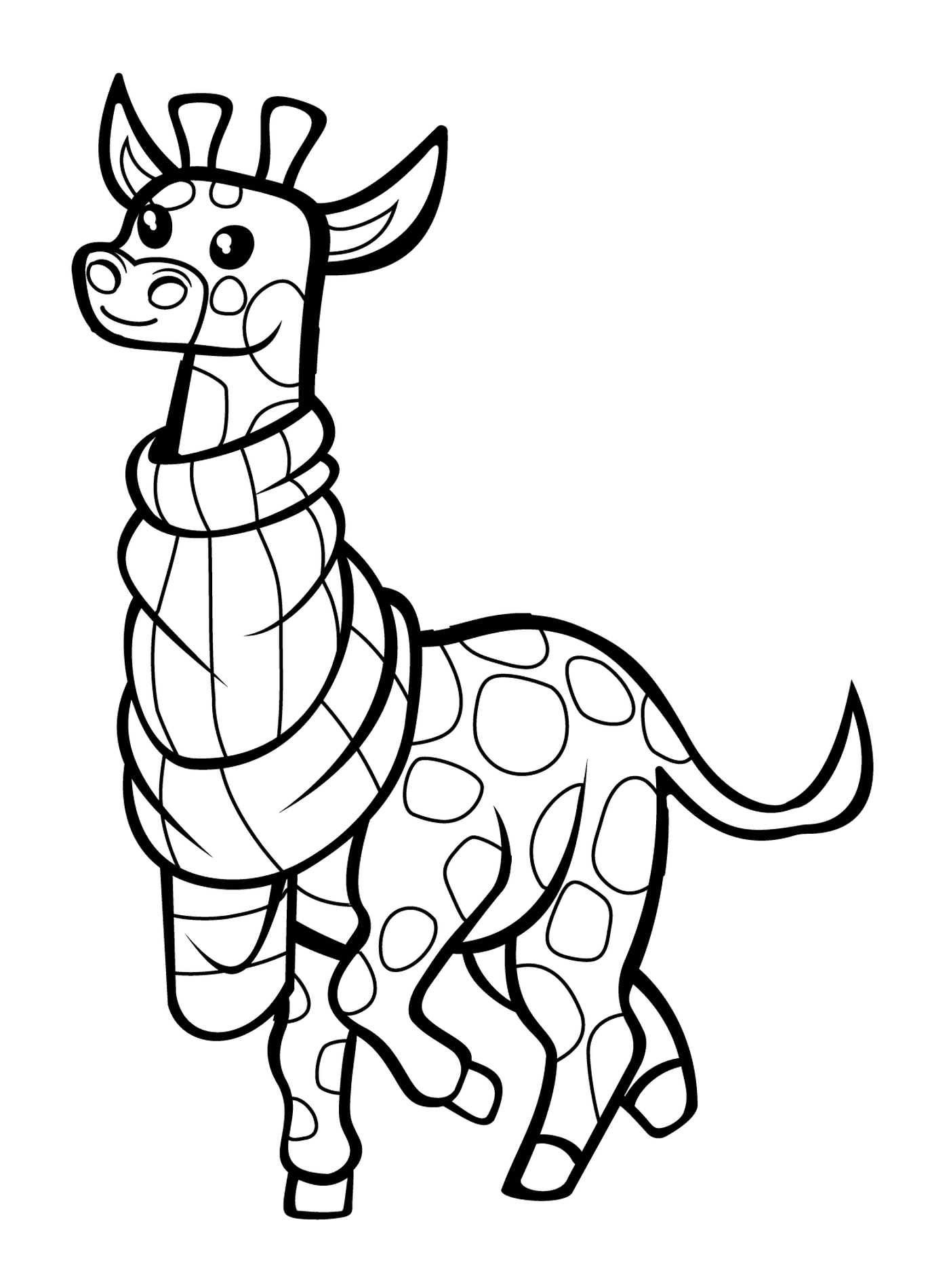  Una jirafa con bufanda 