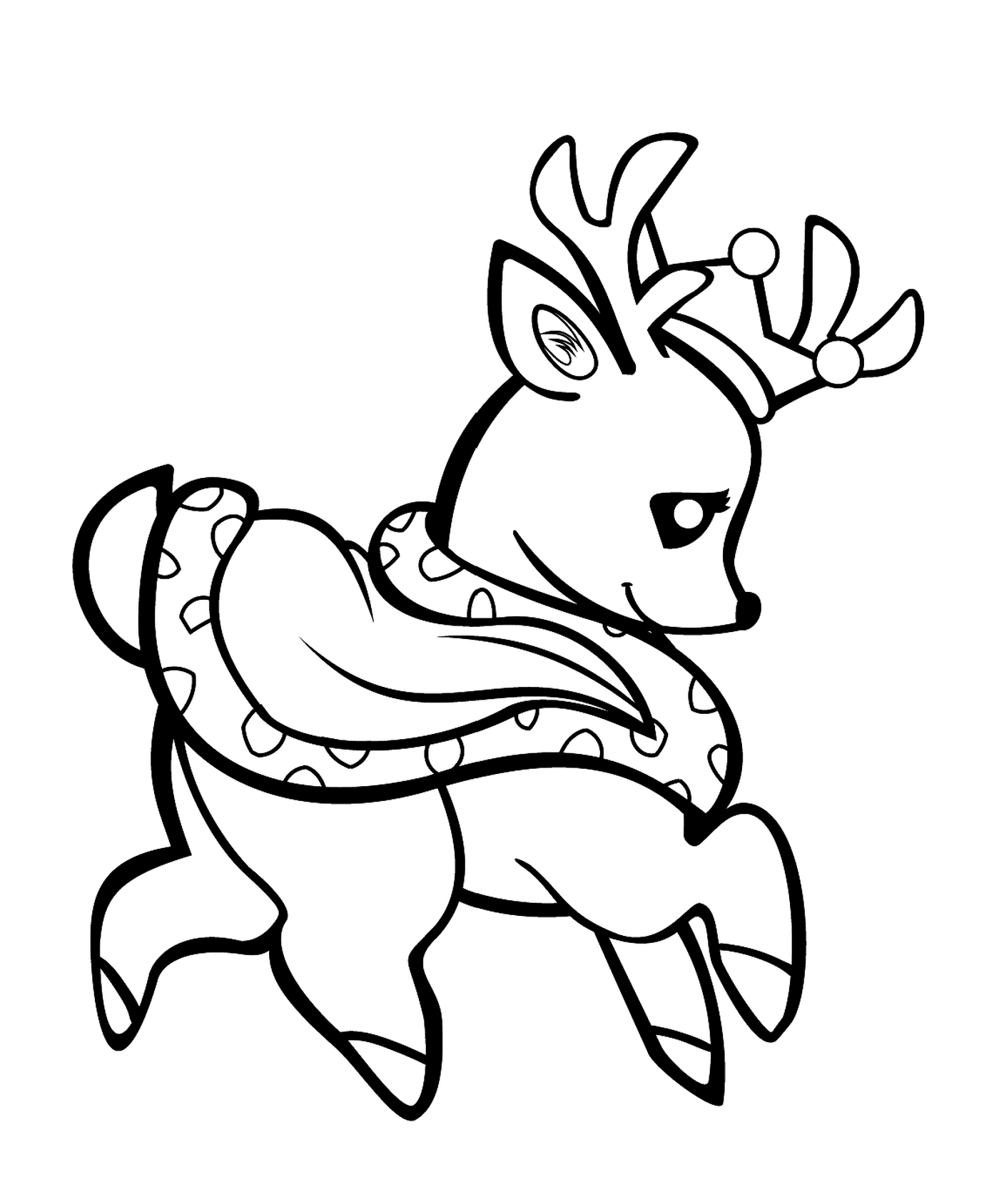  A deer with a crown 