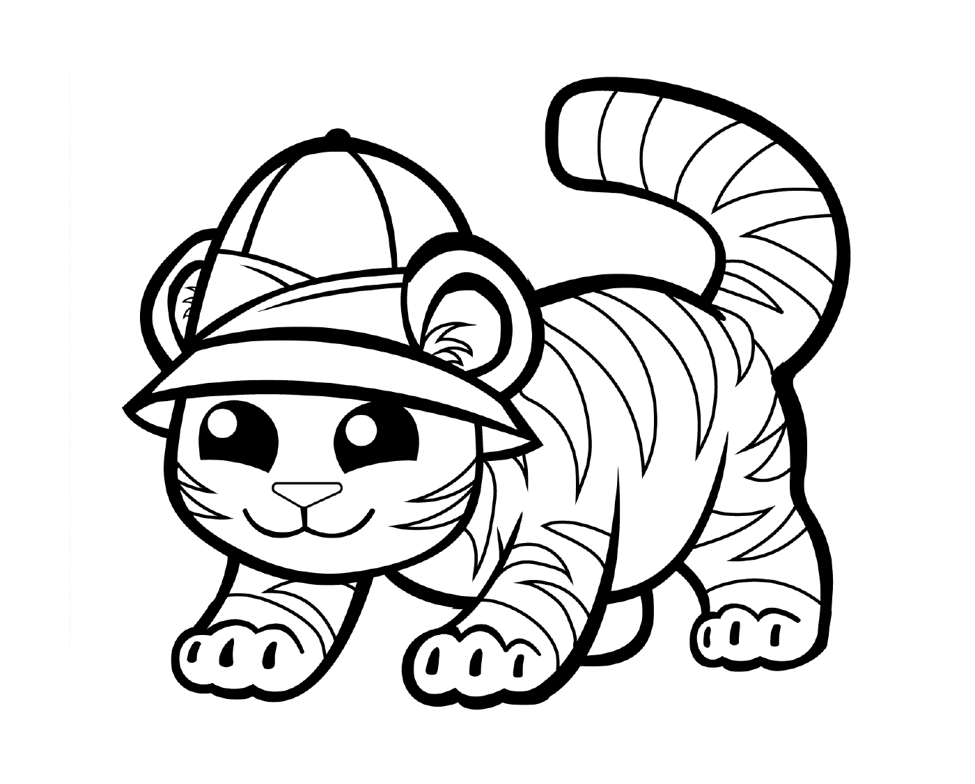  A tiger in a hat 