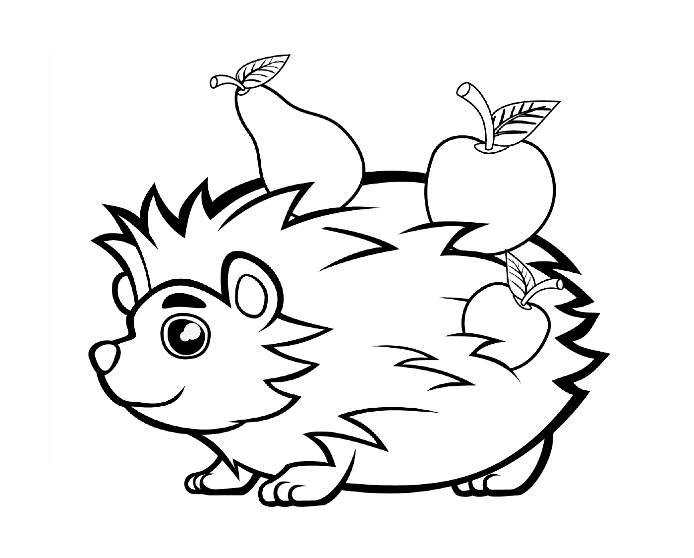  A hedgehog with fruit 