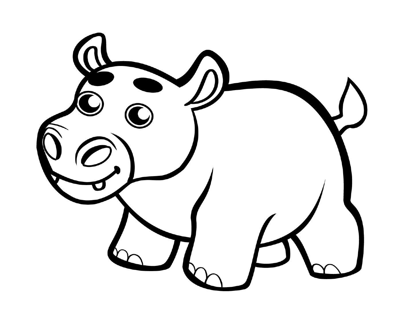  Ein Hippopotamus-Baby 