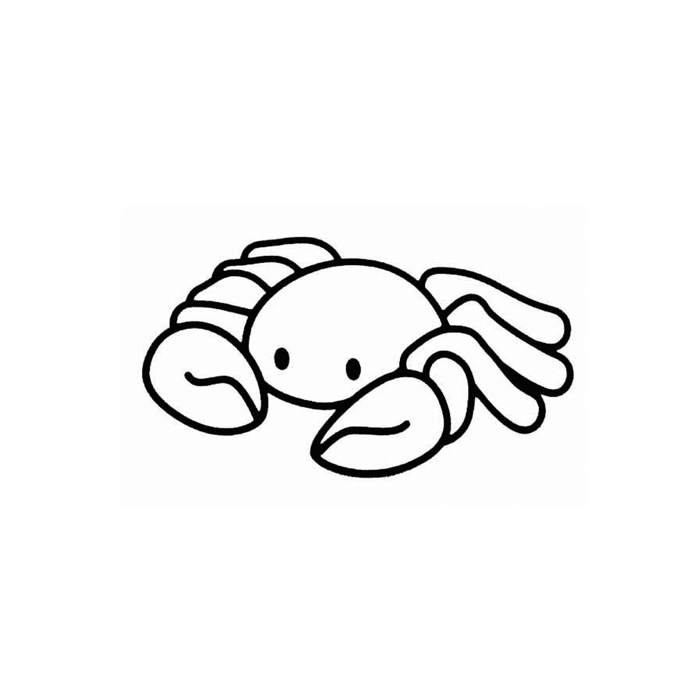  Ein Bild einer Krabbe auf weißem Hintergrund 