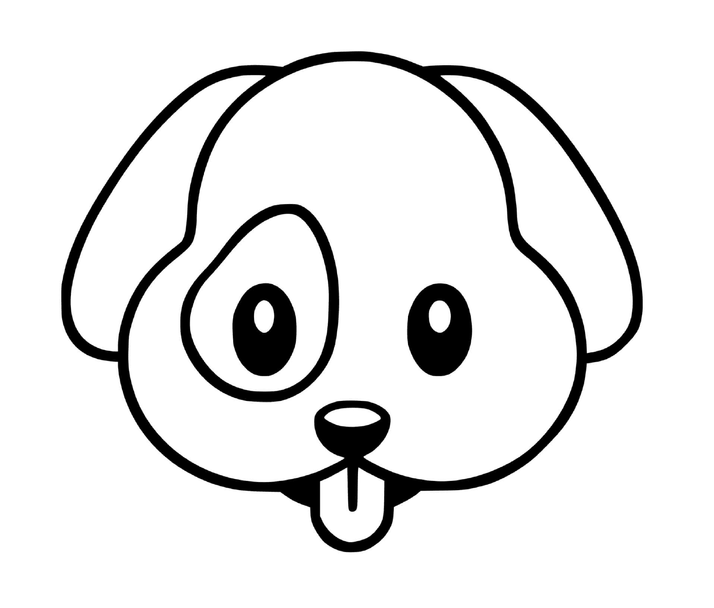  Una cara de perro kawaii 
