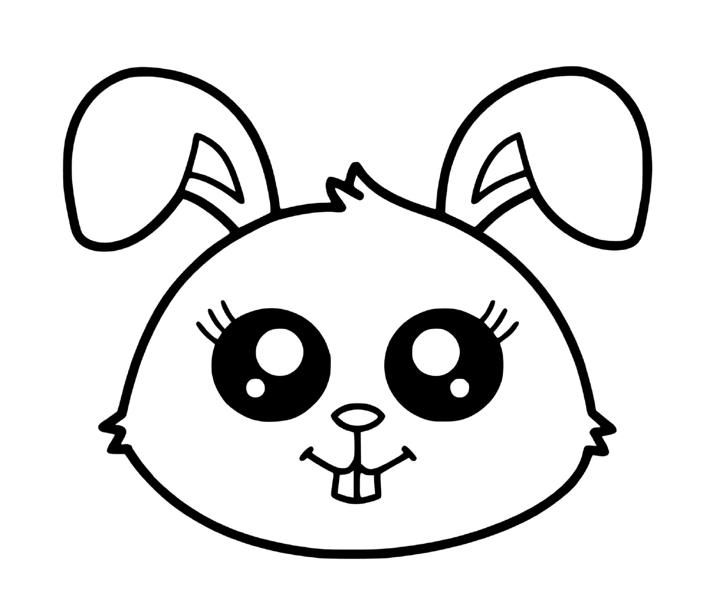  Un coniglio carino con le orecchie grandi 