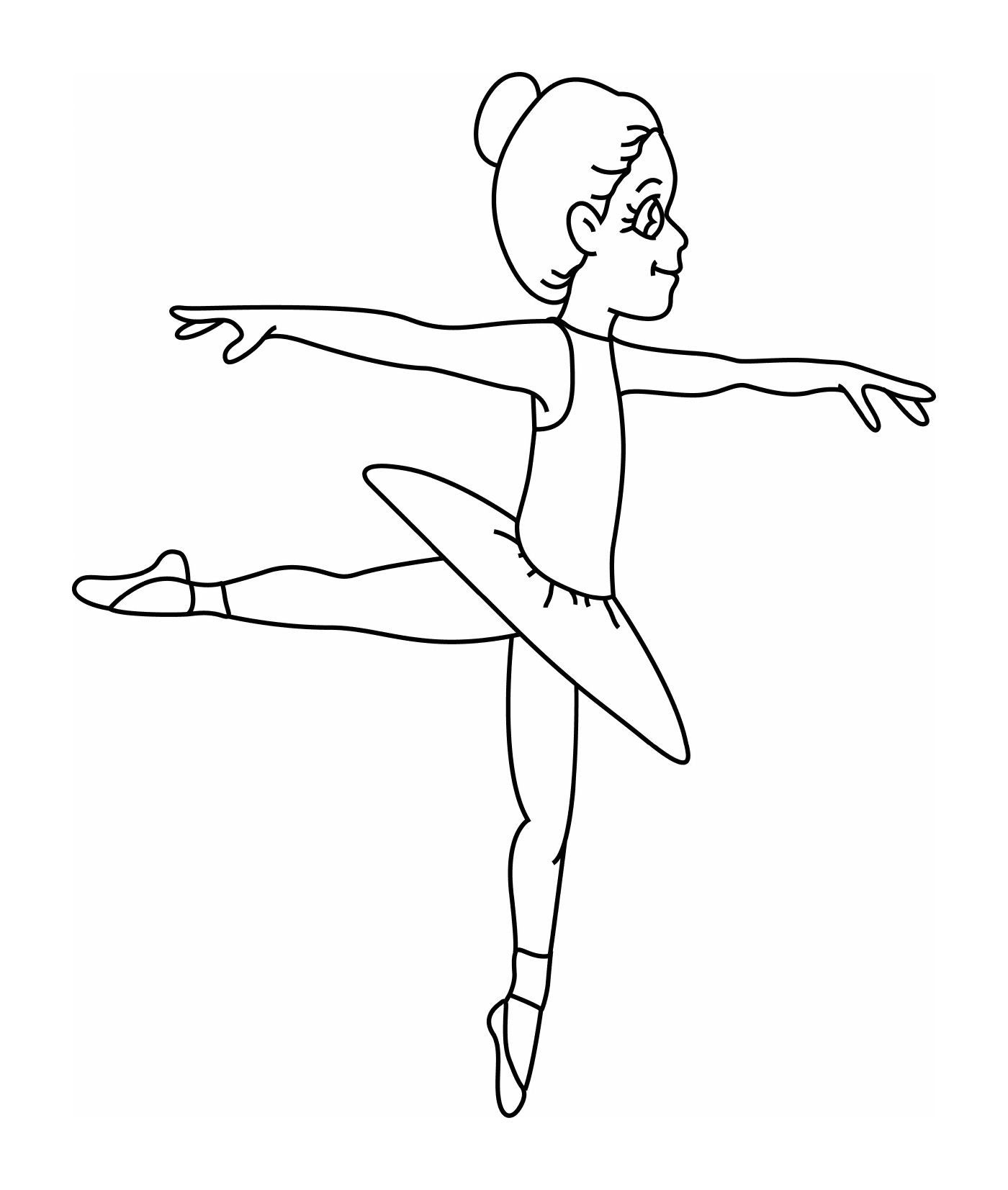  Bailarina chica simple y fácil 