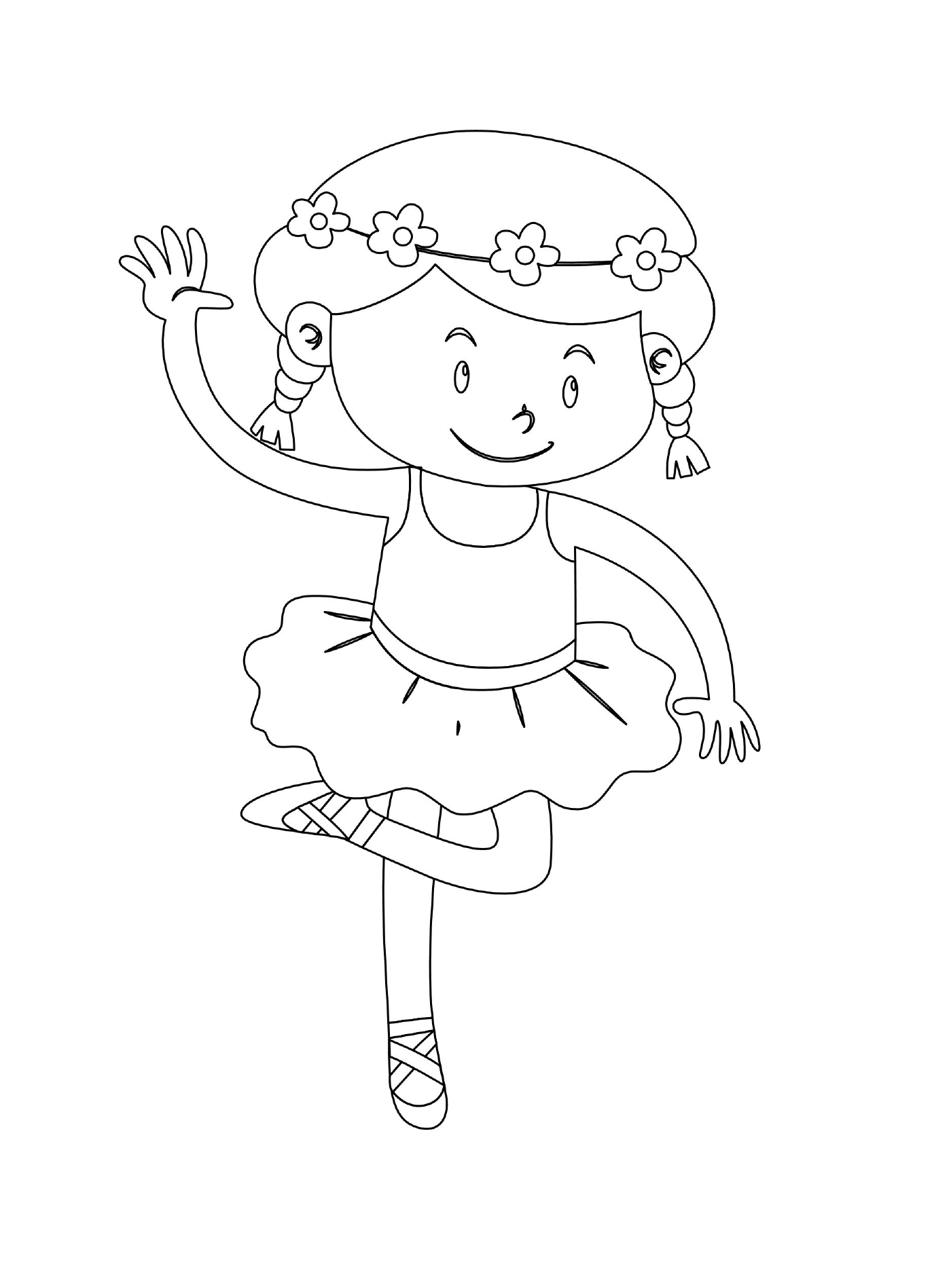  Девушка-танцовщица в платье 