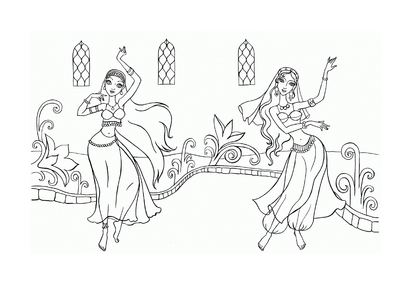  Orientalische Tänzerin im Paar 