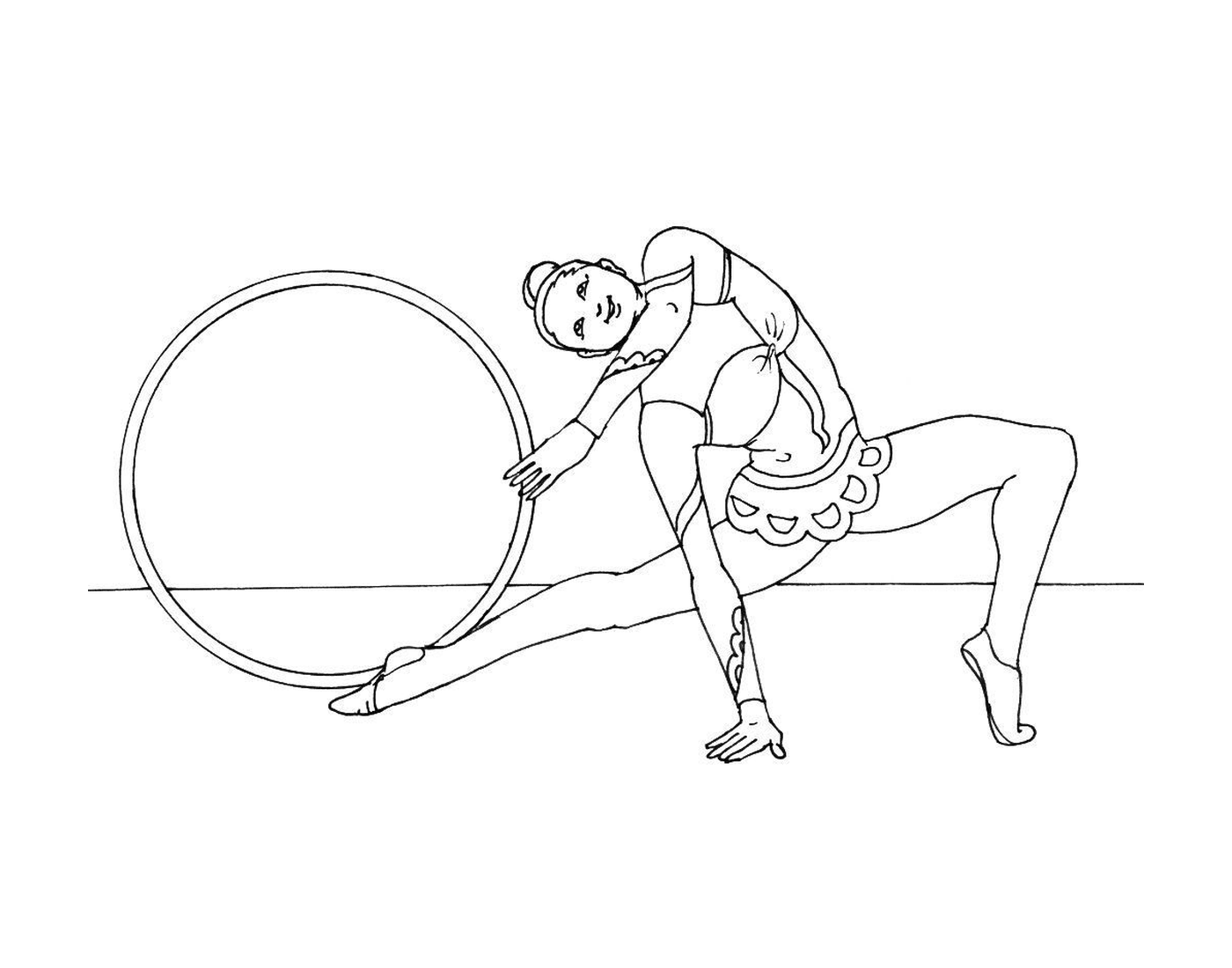  Olympic Tänzerin mit einem Hoop 