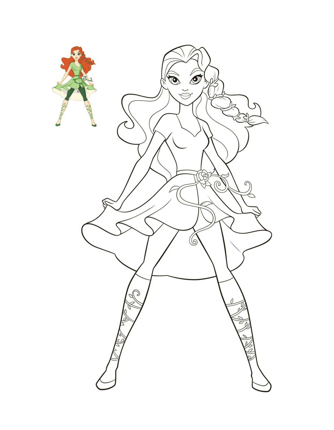  Poison Ivy of the DC Super Hero Girls in dress 