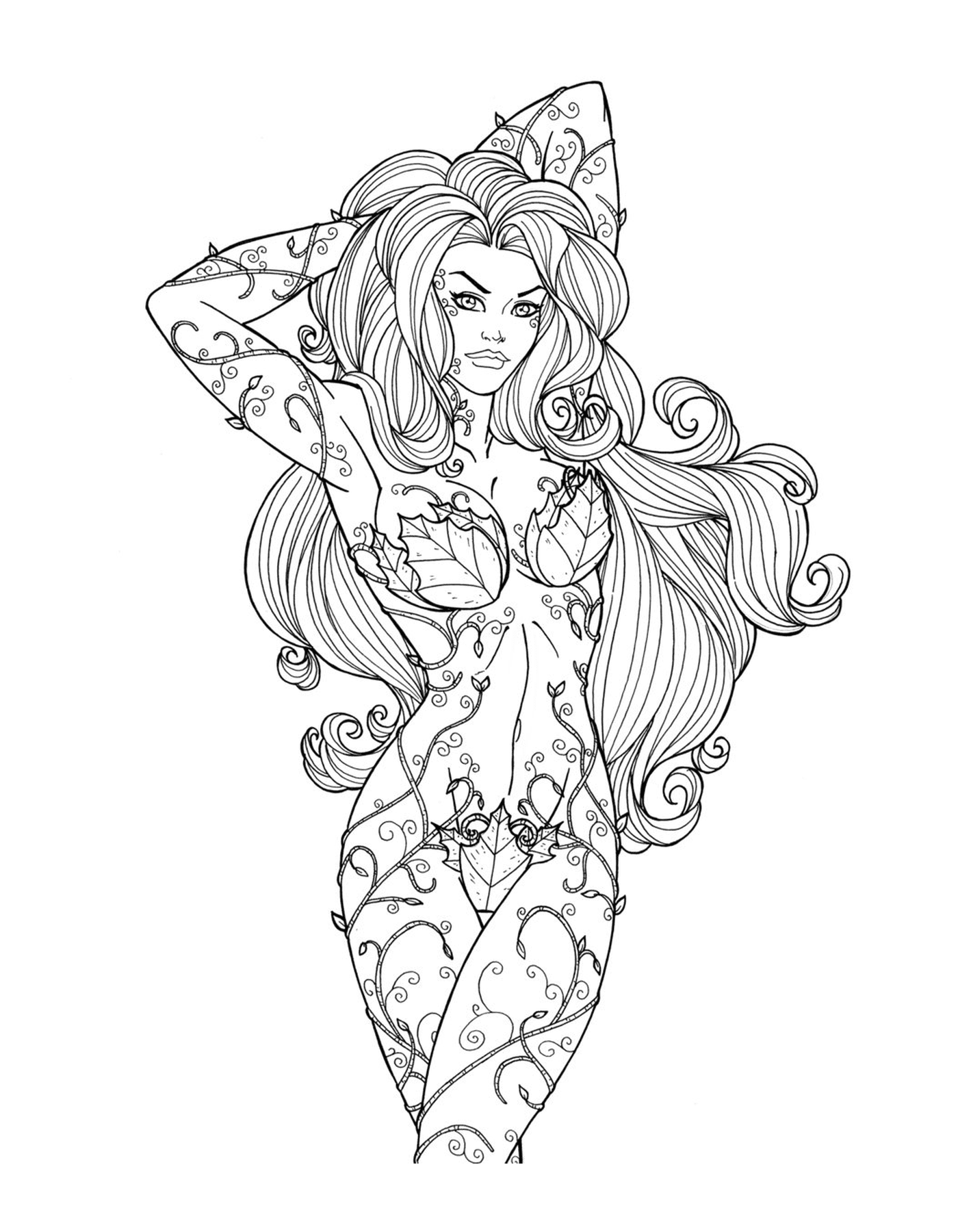  The girls of Batman Comics : Poison Ivy with long hair 