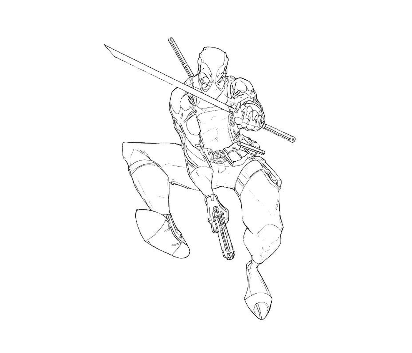  Deadpool with two swords 
