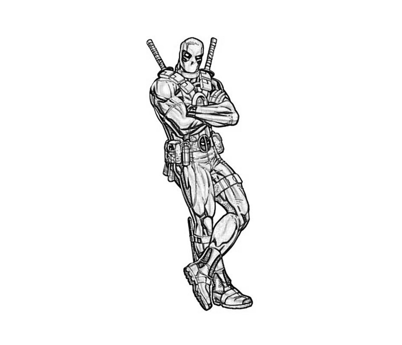  Deadpool for coloring in suit 
