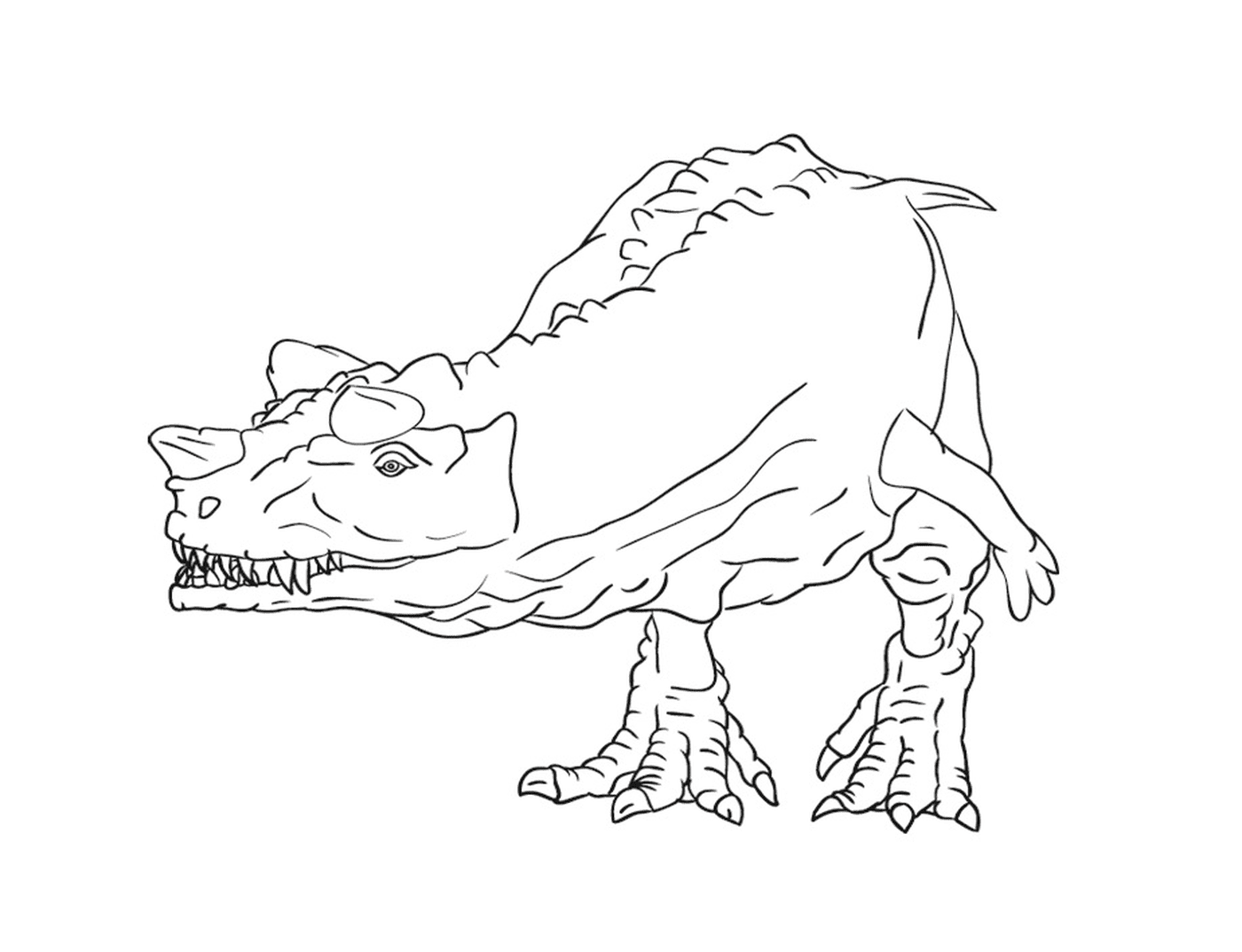  Dibujo de un dinosaurio limpio y detallado 