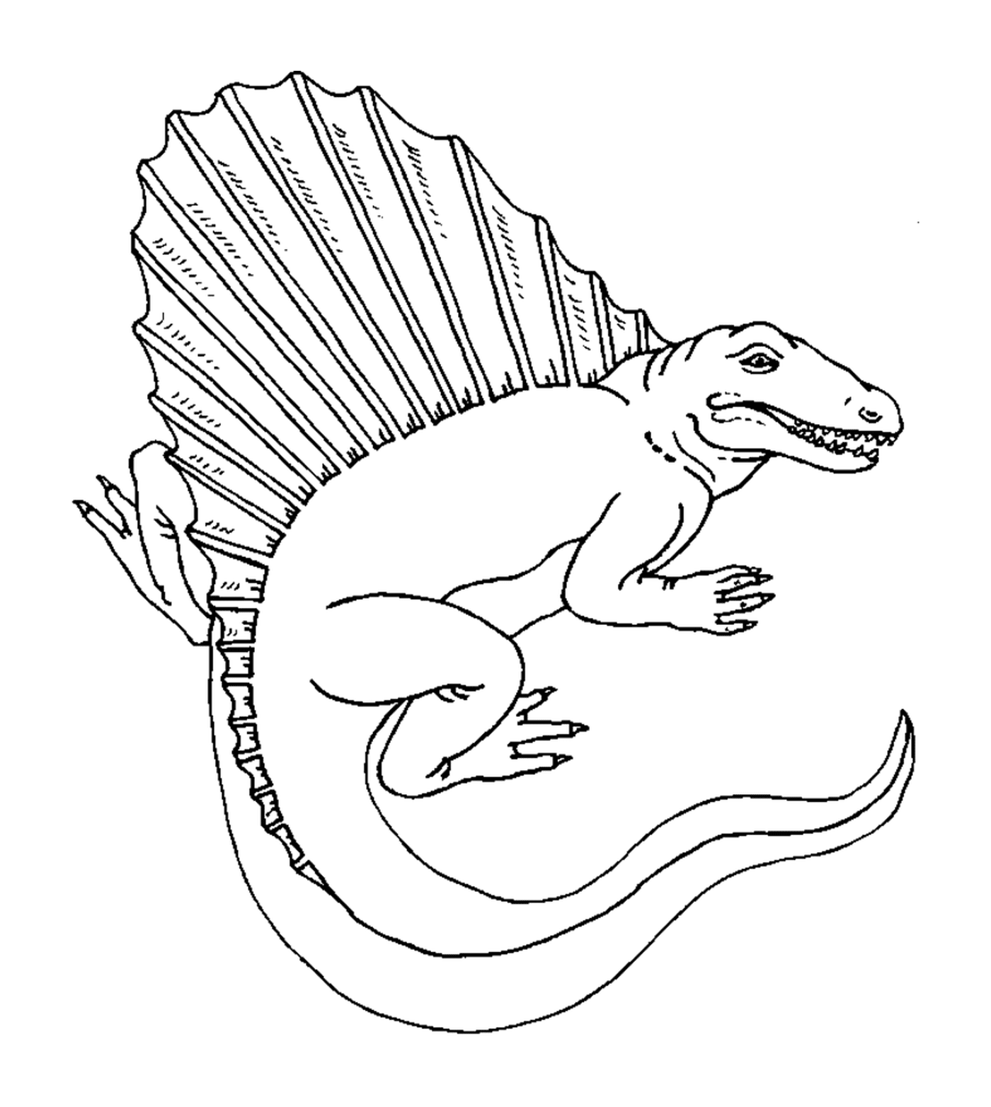  Zeichnung eines präzisen und realistischen Dinosauriers 