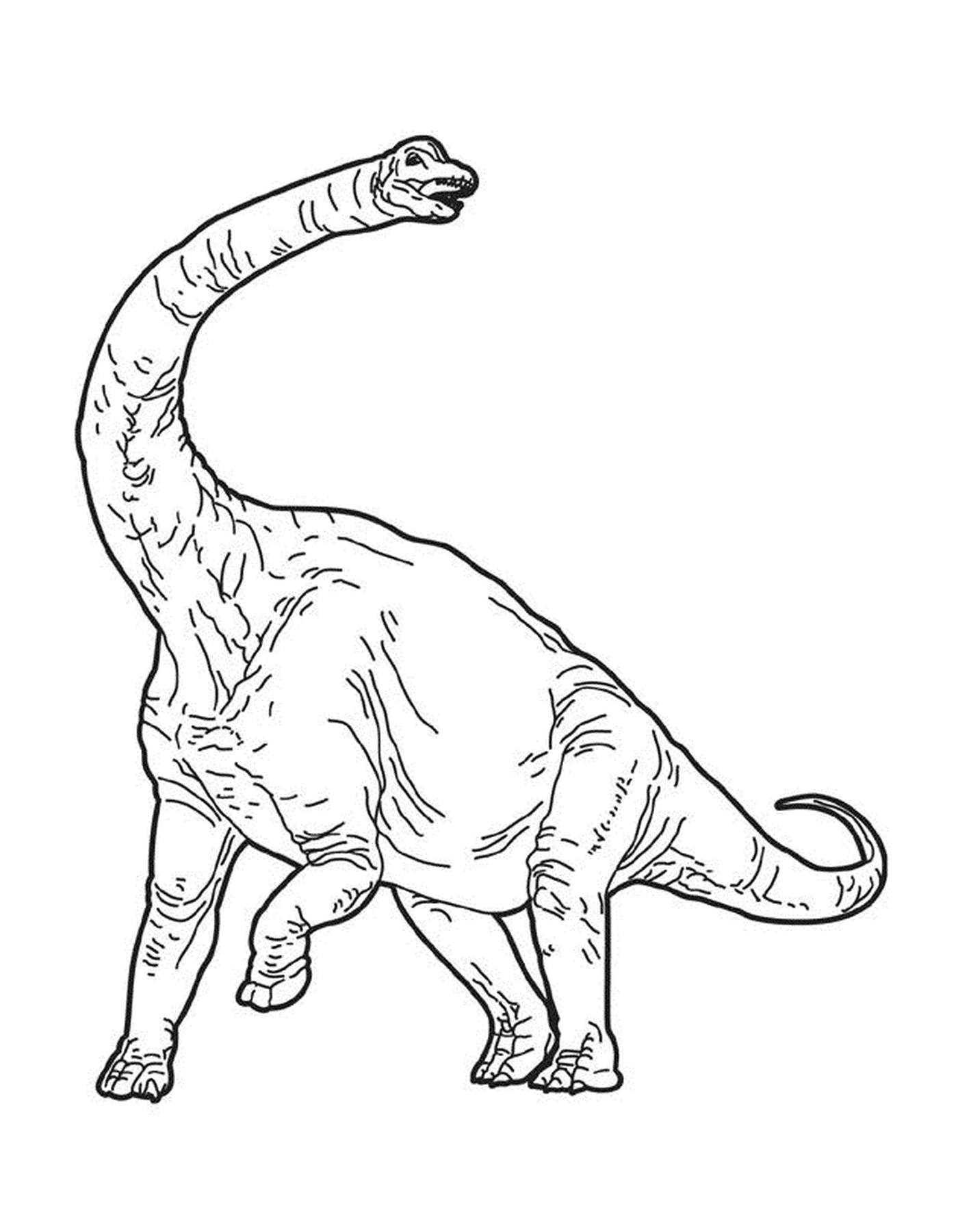  Un dinosaurio con una cola larga 