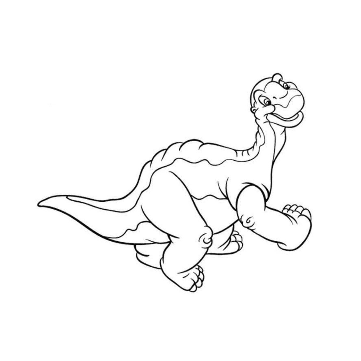  Сидящий динозавр 