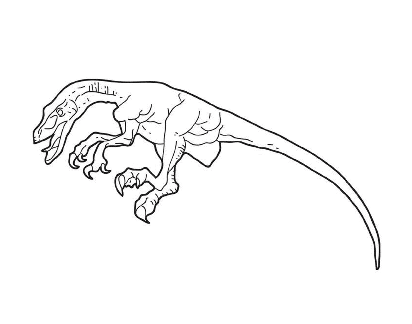  Un dinosaurio dibujado en tinta 