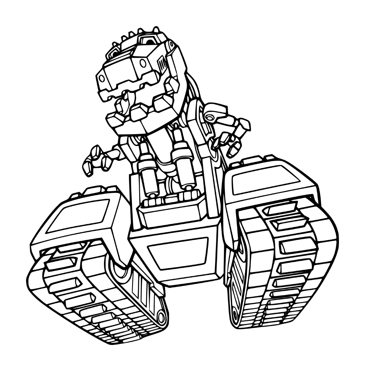  Ty Rux en Dinotrux con un tanque de juguete 