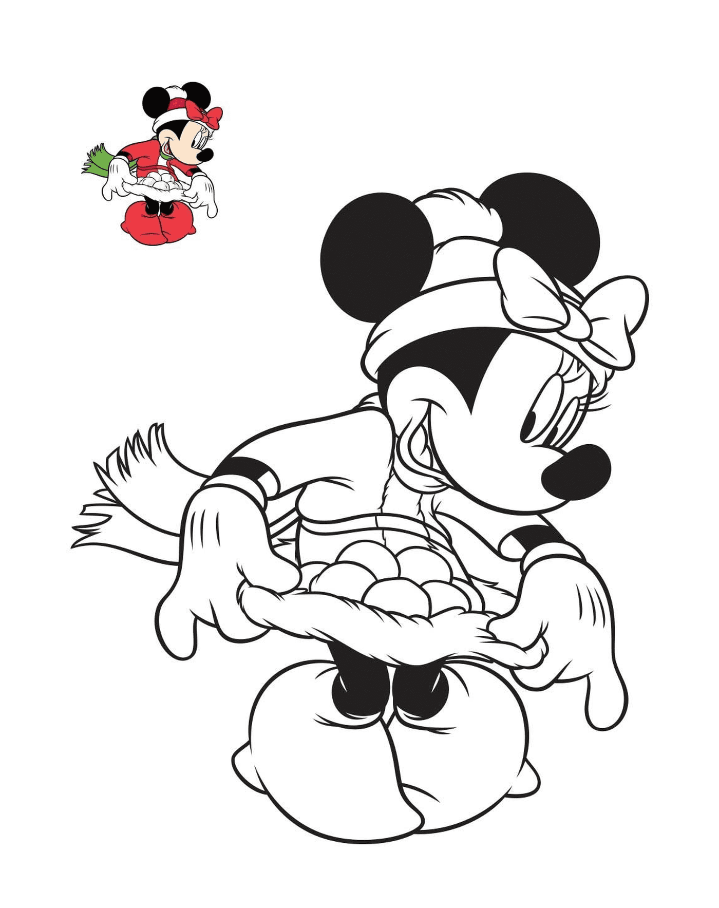  Minnie in Christmas dress 