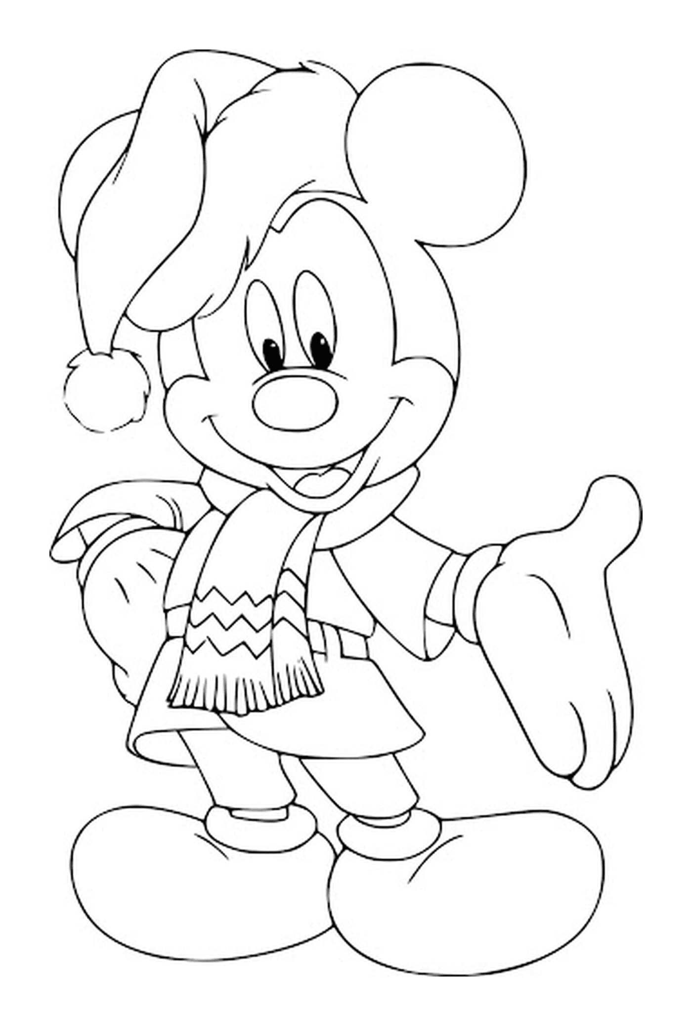 Mickey en traje de invierno 