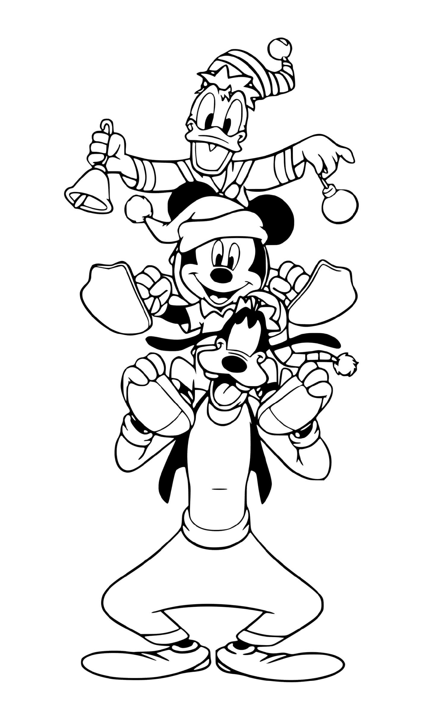  Mickey, Donald y Dingo en la gira de Navidad 